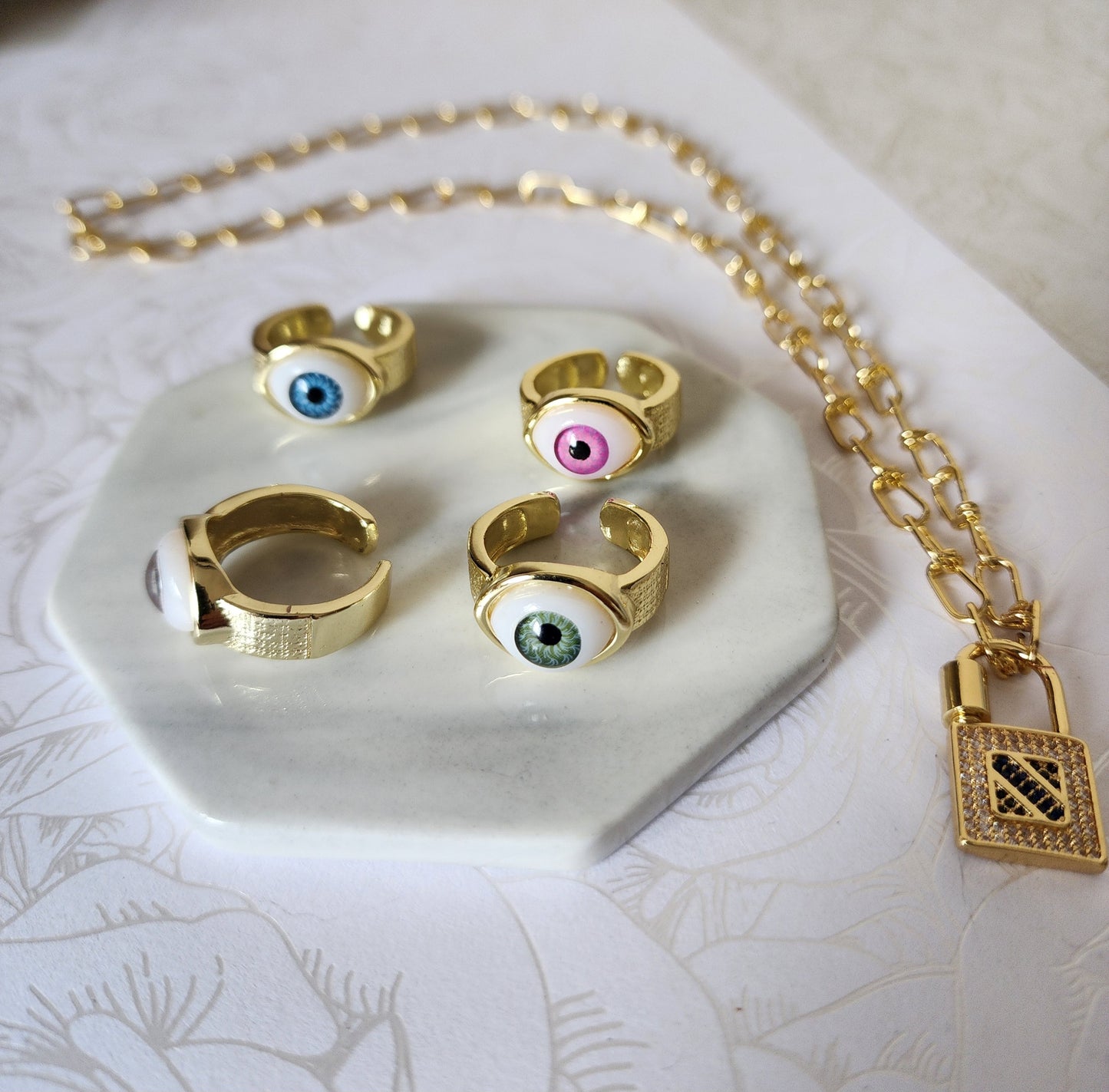 Anillo Ajustable Baño Oro 18k