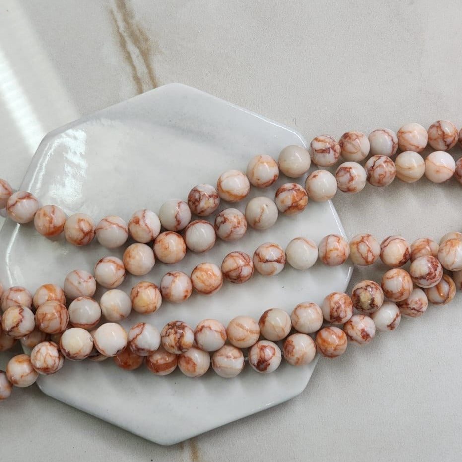Jasper Red Netstone Natural 8mm / 1 Tira