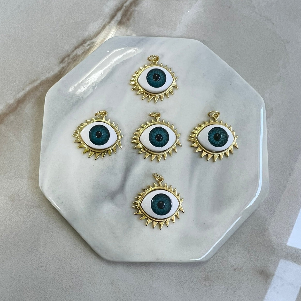 Ojo Turco Pin BañoOro18k