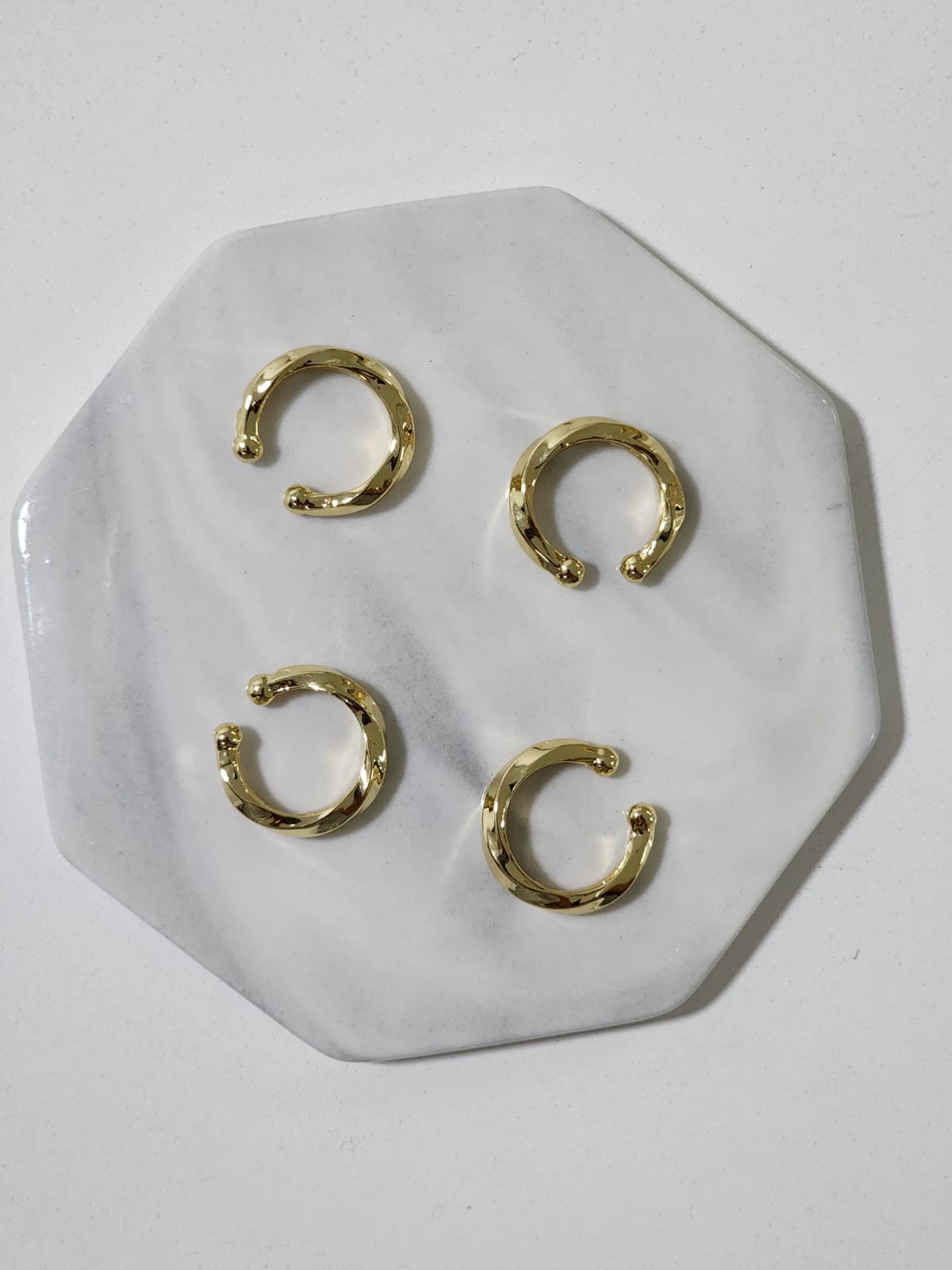 EarCuff Chunky Baño Oro 18k