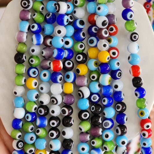 Ojo Turco Vitral 6MM / 1 tira