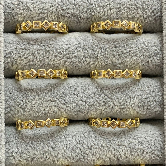 Anillo Ajustable Baño Oro 18k