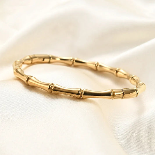 Brazalete Bamboo Acero Titanio