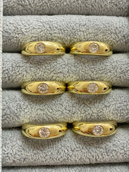 Anillo Ajustable Baño Oro 18k