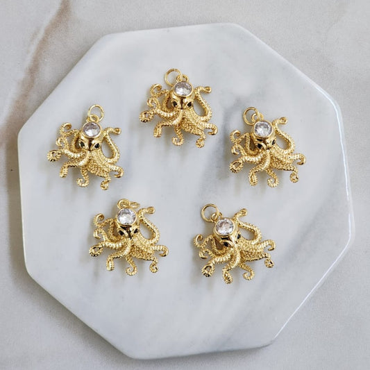Pulpo Baño Oro18k & zirconias