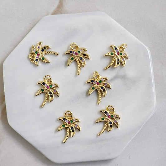 Palmera BañoOro 18k & zirconia