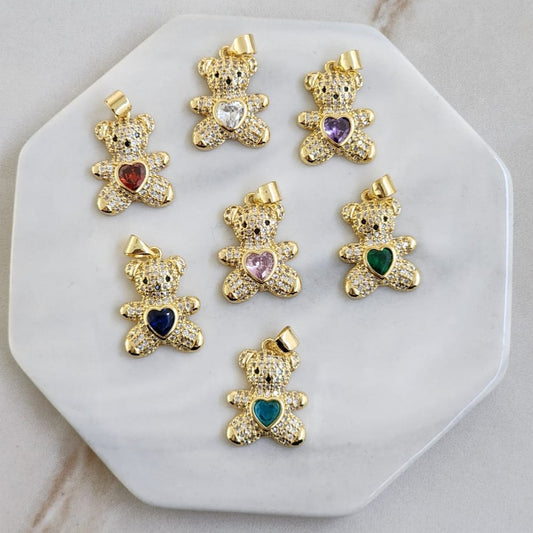 Oso Colores Baño Oro18k & zirconias