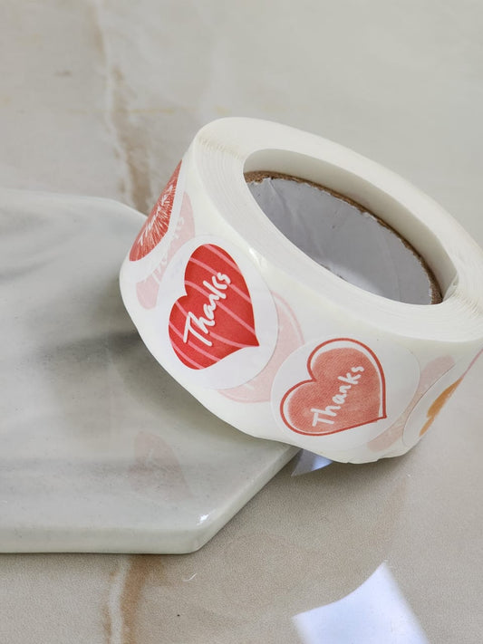 Sticker Corazon Rollo 500unid