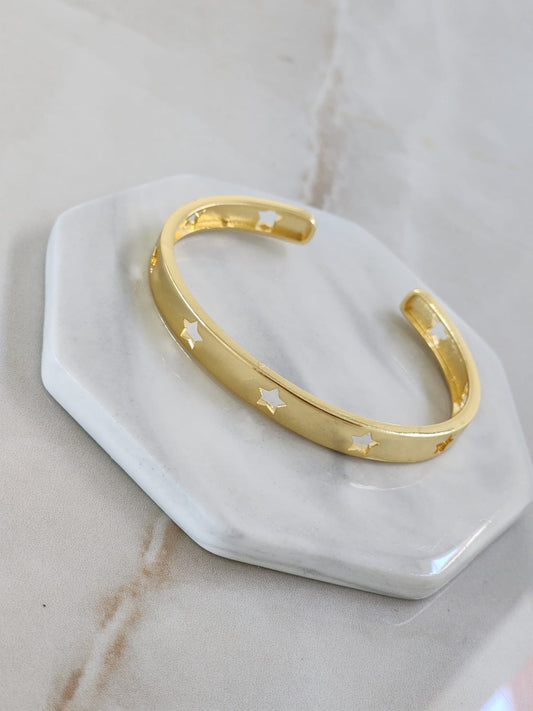 Brazalete Estrellas BañoOro 18k