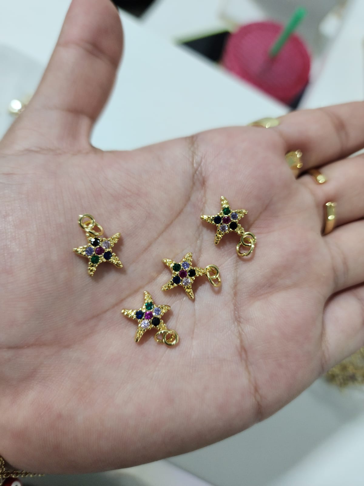 Estrella Mar Baño Oro 18k & Zirconais