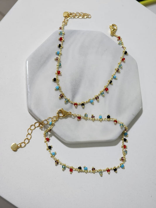 Brazalete Baño Oro 18k Zirconias