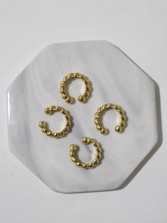 EarCuff Twist Baño Oro 18k