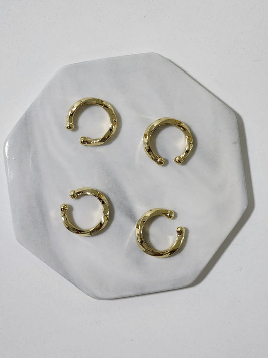 EarCuff Chunky Baño Oro 18k