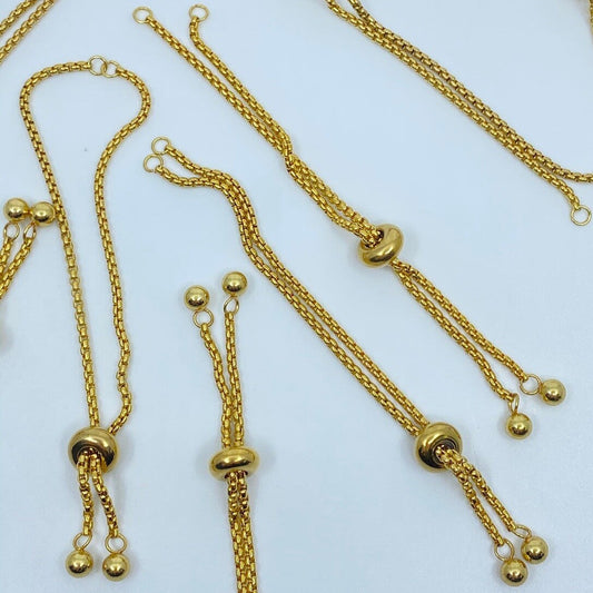 Brazalete Ajustable Acero Dorado