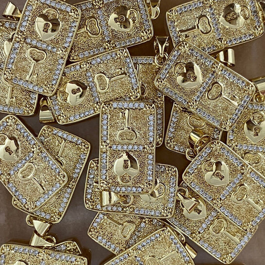 Candado + Llave Baño Oro