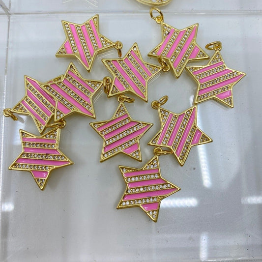 Estrellas Raya Baño Oro18k